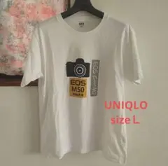 新品　ユニクロ　UNIQLO　キャノン　Canon　コラボTシャツ　ホワイト　白
