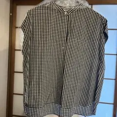 UNIQLO ブラック・ホワイトチェック 半袖シャツ