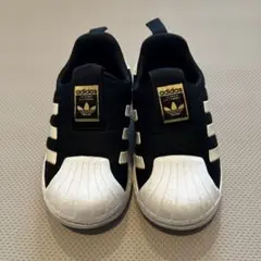 さらに値下げ！adidas Lite スニーカー 黒/白　　ベビー14㎝