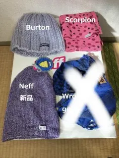 新品他★Neff、Burtonビーニー、Scorpionバンダナ
