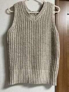 ニット　セーター　ノースリーブニット　M ブラウン　レディース