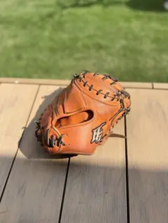 ハイゴールド　オレンジ レザー 軟式　キャッチャー　ミット