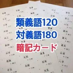 【中学受験】類義語・対義語カード（カット前）