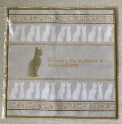 新品未使用 古代エジプト展 猫 デザイン タオルハンカチ 特別展
