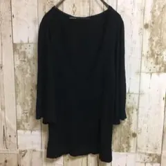 ギャルリーヴィー Vネック ブラック 薄手 トップス ブラウス size1