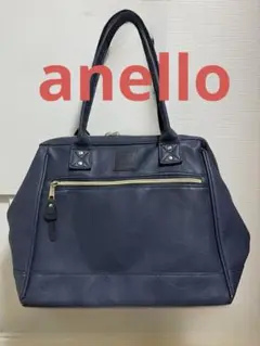 anello ネイビー ボストンバッグ