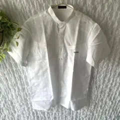 BLACK PIA シャツ　半袖　襟無し