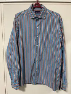 パープルレーベル マルチストライプ PURPLE LABEL ブルー　L