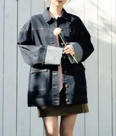 mideal デニムオーバージャケット インディゴブルー
