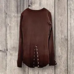 R JUBILEE バックスリット リブロングT ブラウン Fサイズ