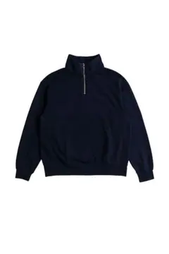 ZARA ネイビー ハーフジップ スウェット 美品 メンズM