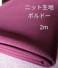 ニット生地◆2m◆ボルドー