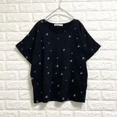 キューティーブロンドcutieBlonde 犬柄半袖tシャツ ワールド ブラック