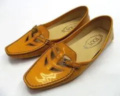 TODS /トッズ ◎ドライビングシューズ ローファー 37サイズ 山吹色 美品