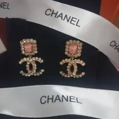 美品❗CHANEL PINK CoCo ピアス