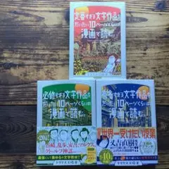 定番、必修、有名すぎる文学作品をだいたい10ページくらいの漫画で読む。3冊セット