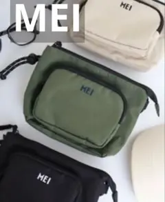 MEI グリーンショルダーバッグ