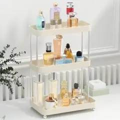 化粧品収納棚　3段　ステンレススチール 化粧品　ドレッサー