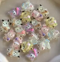 夜光　キャラクター　デコパーツ　20個セット