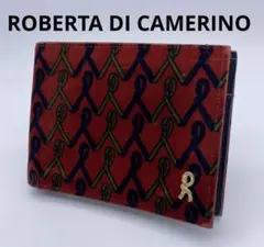 ロベルタディカメリーノ 折り財布 ヴィンテージ お洒落 レッド ブランド がま口