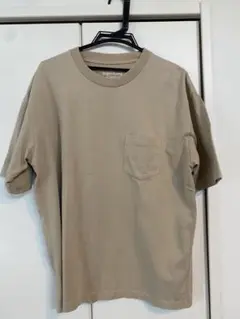 ナノユニバース ベージュ Mサイズ ポケット付き ビッグTシャツ