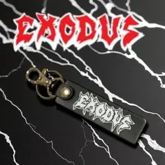 【未使用】 スラッシュメタル EXODUS 革キーホルダー ストラップ