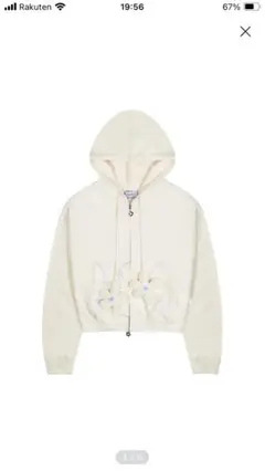 RuNaKiHu WXJ006 STERI NIGHT CROP HOODIE