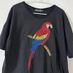 古着　Tシャツ　ヴィンテージ Stich Up 鳥　オウム　刺繍