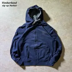 Timberlandジップアップパーカー古着CBOYフェードネイビーunisex