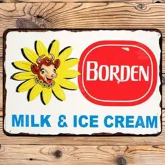 ボーデン Borden アイスクリーム ブリキ看板 アメリカン雑貨