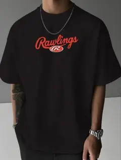 Rawlings ロゴ入り Tシャツ 黒
