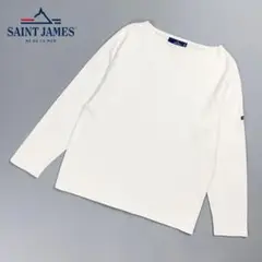 SAINT JAMES ボートネックTシャツ ホワイト サイズ36*ED866