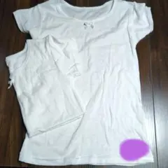 白色リボンモチーフTシャツ 130サイズ２枚