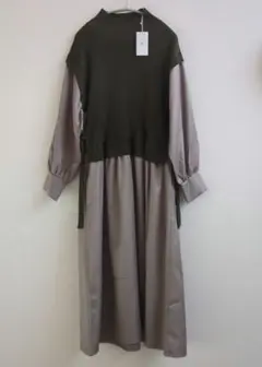 URBAN RESEARCH ITEMS ニットベストドッキングワンピース