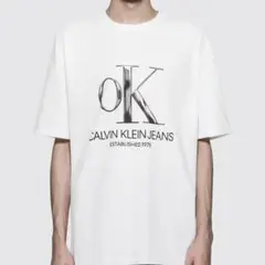 CALVIN KLEIN JEANS EST.1978 OK LOGO TEE白