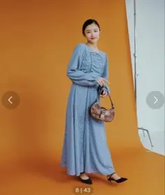 Ray BEAMS ジャカード カットアウト ワンピース
