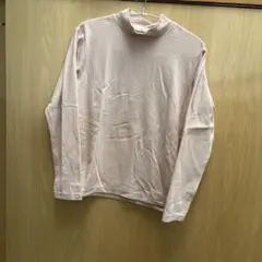 UNIQLO リブタートルネック長袖トップス 150 ピンク