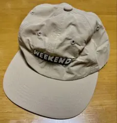 値下げ 一度のみ着用 WEEKEND ロゴキャップ ベージュ