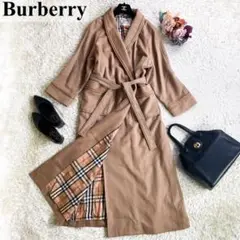 BURBERRY バーバリー ガウンコート ノバチェック ロング キャメル