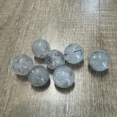 ブラックルチルクォーツ　18mm 穴あき　1粒価格