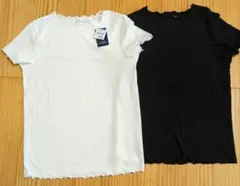 160cm フリル　リブトップス