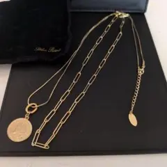 新品未使用　セレクトショップ購入　2連　 コインネックレス