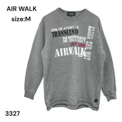 AIR WALK シャツ　トップス　長袖　グレー　ナイトウェア　プリント