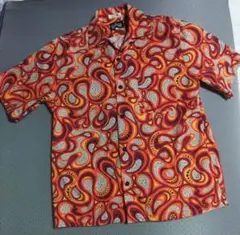 美品 DRESS HIPPY 半袖シャツ 総柄 ペイズリー Lサイズ