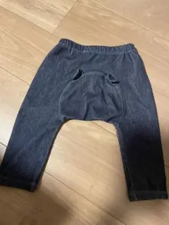【美品】デニム風パンツ 80サイズ　おしりくまデザイン