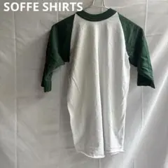 SOFFE SHIRTS ユースM ラグランTシャツ　裾ラウンド　長めアメリカ製