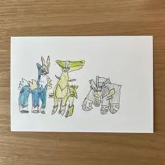 子供が描いた絵のポストカード⑧
