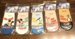 ディズニーキャラクター レディース　ソックス　靴下 5足セット