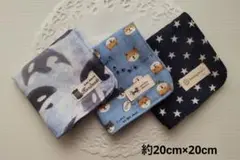 【NEW】ハンドメイド ガーゼハンカチ ３枚セット 20×20cm