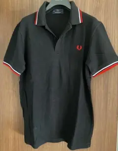 【お値下げ】FRED PERRY メンズカノコポロシャツ　黒 Mサイズ